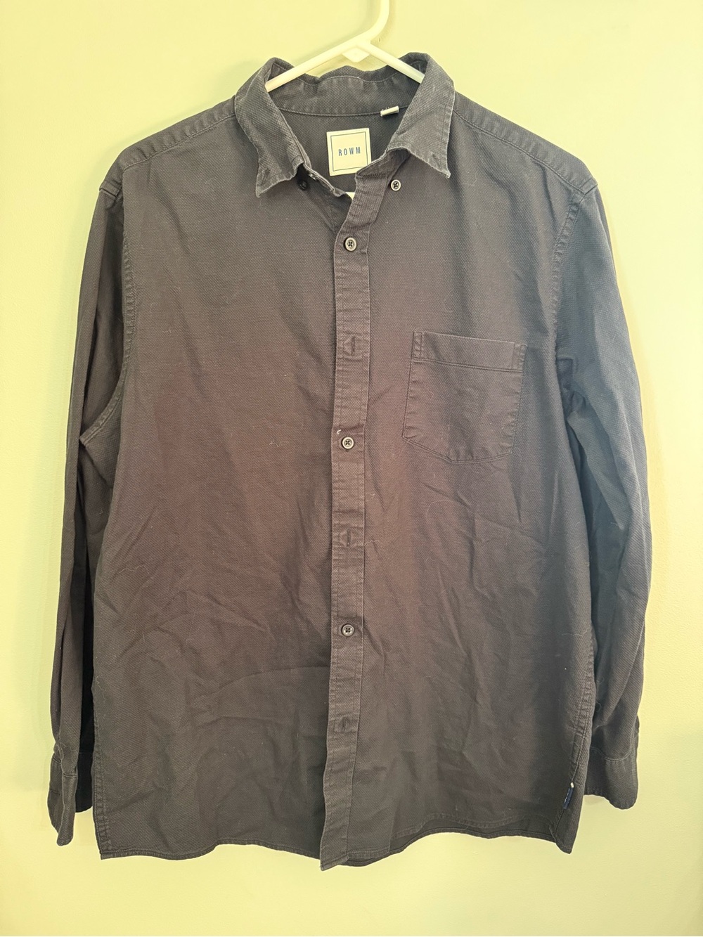 Casual Long-Sleeve Button-Down Shirt in Charcoal